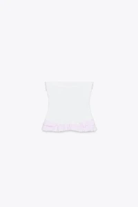 CONTRAST STRAPLESS TOP