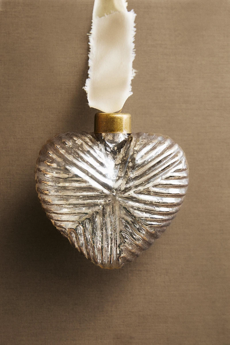 MERCURIZED HEART CHRISTMAS TREE ORNAMENT