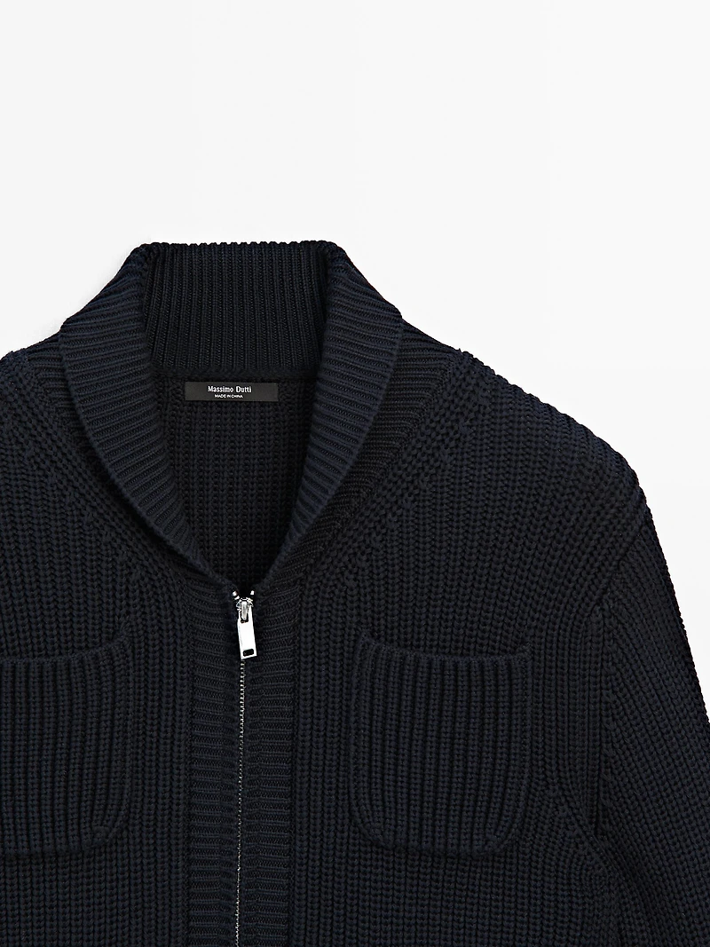 Cardigan en maille à fermeture Éclair