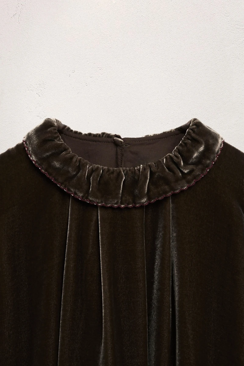 AGES 6-10 / LIMITED EDITION VELVET DRESS WITH SILK