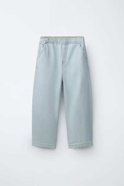 JACQUARD BALLOON JEANS