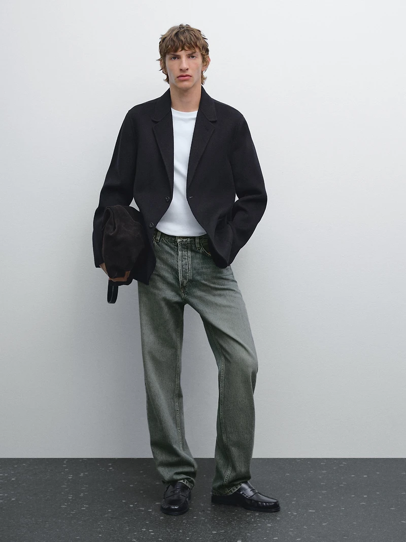 Wool blend blazer