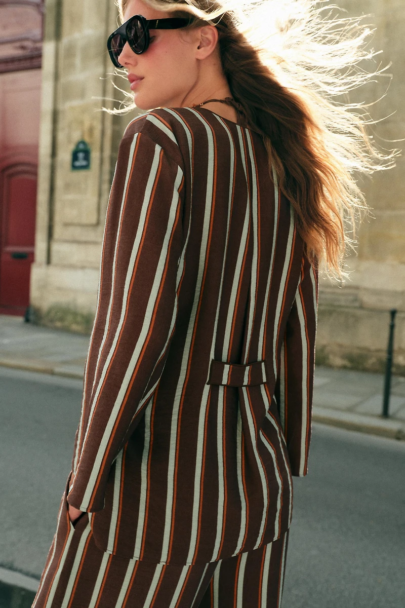 VESTE CROISÉE À RAYURES