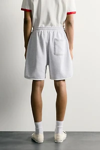 EMBROIDERED PATCH SWEATSHORTS