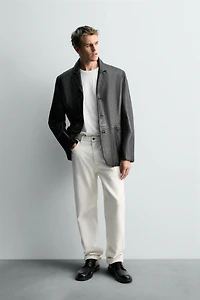 LEATHER BLAZER