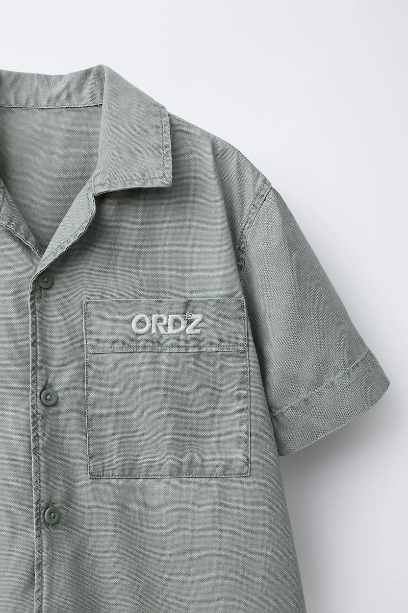 EMBROIDERED TEXT SHIRT