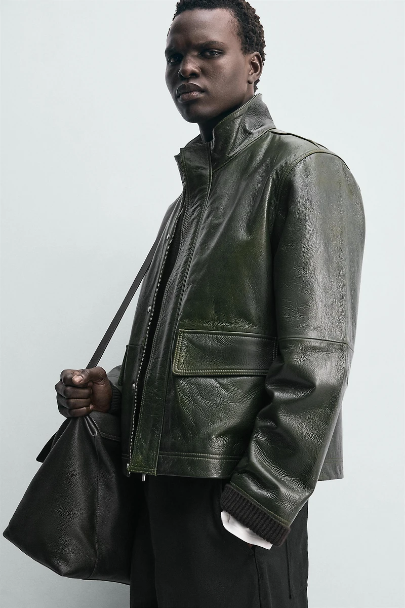 LEATHER POCKET JACKET