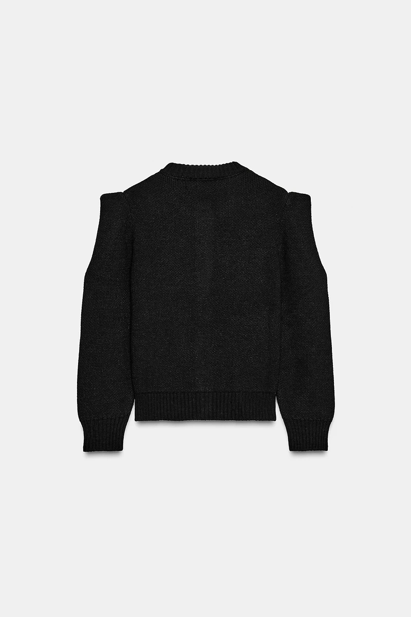 GILET EN MAILLE À ÉPAULES MARQUÉES