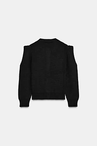 GILET EN MAILLE À ÉPAULES MARQUÉES