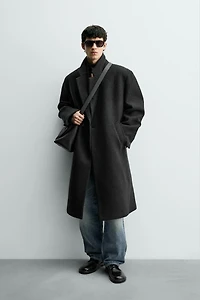 MANTEAU EN LAINE STRUCTURÉE BOUCLÉE