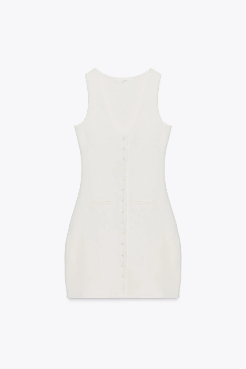 INTERLOCK BUTTON DRESS