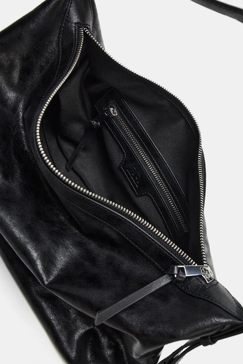 METAL BUCKLE SHOULDER BAG
