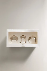 SET OF CHRISTMAS GLASS SHOT GLASSES (SET OF 3)