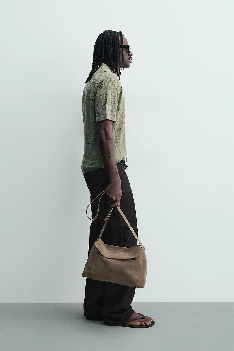 RELAXED FIT JACQUARD KNIT POLO SHIRT