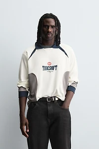 RETRO SOCCER PRINT POLO SHIRT