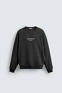 PRINTED TEXT SWEATSHIRT