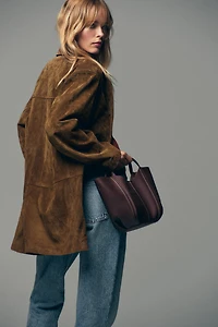 TOPSTITCHED MINI CITY BAG
