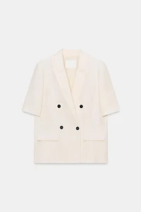 ZW COLLECTION SHORT SLEEVE LINEN BLAZER