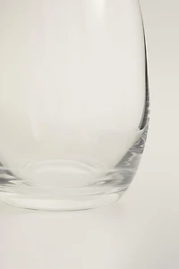 CRYSTALLINE TUMBLER WITH SILVER RIM