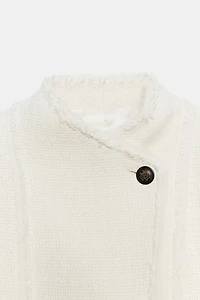 ZW COLLECTION FRINGED PEPLUM BLAZER