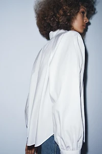 CHEMISE POPELINE PLIS COLLECTION ZW