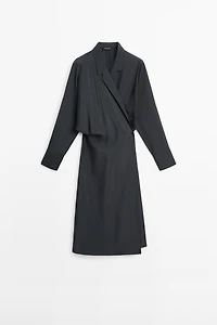Midi dress with draped detail