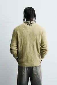 OPEN-KNIT POLO SHIRT
