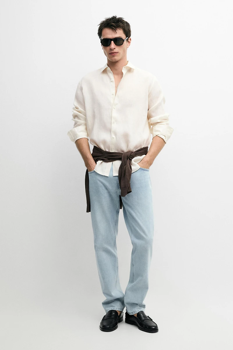 Chemise slim 100 % lin