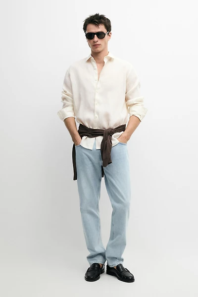 Chemise slim 100 % lin