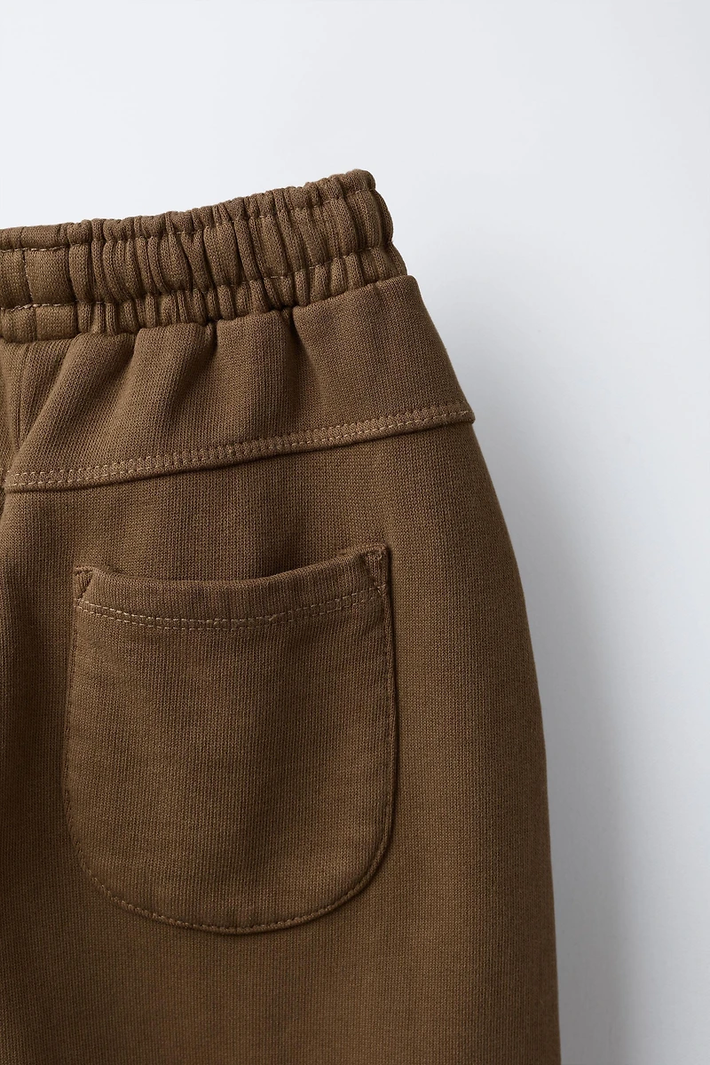 STRAIGHT LOGO PLUSH PANTS