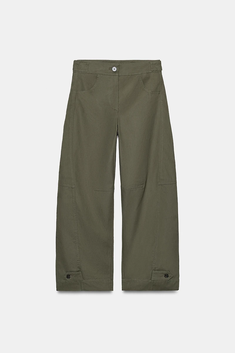 BARREL PANTS WITH BELT LOOPS