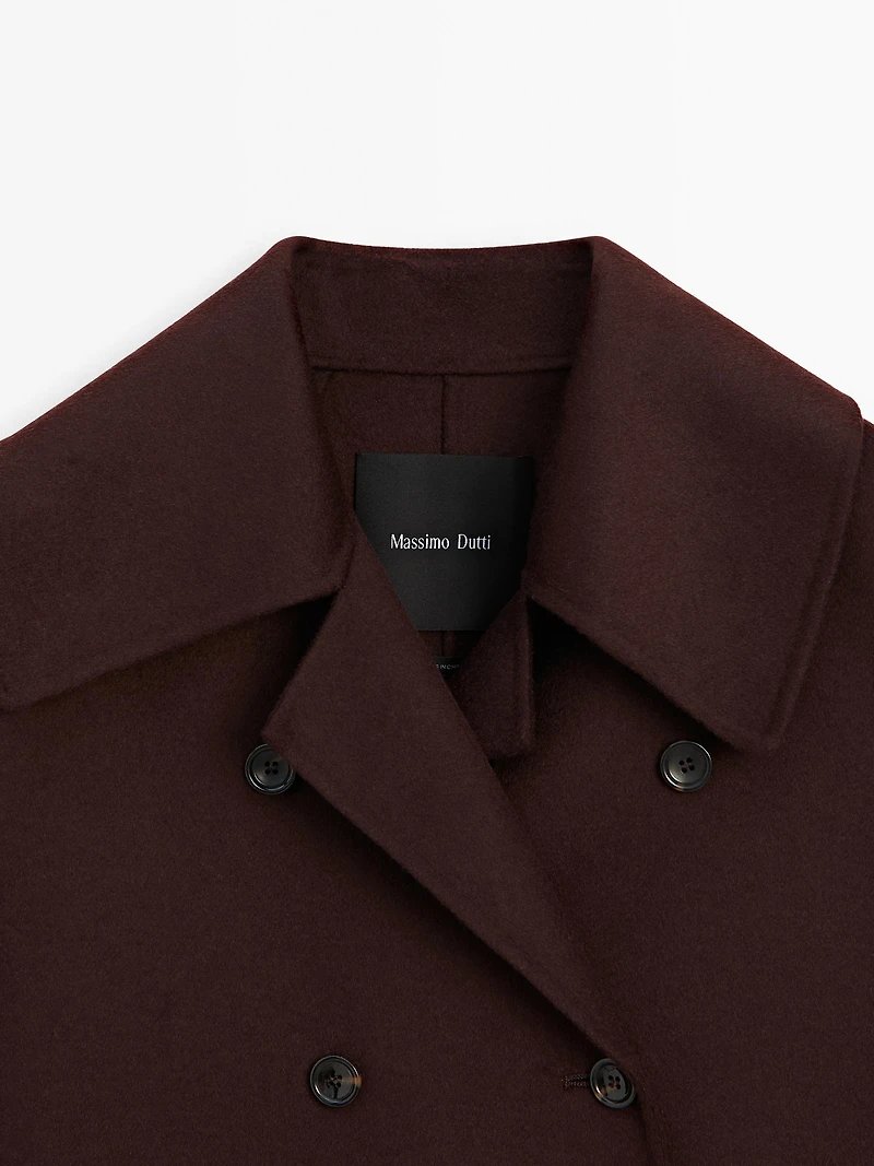Short wool blend coat