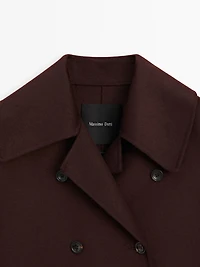 Short wool blend coat