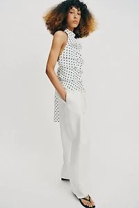 POLKA DOT HALTER TOP