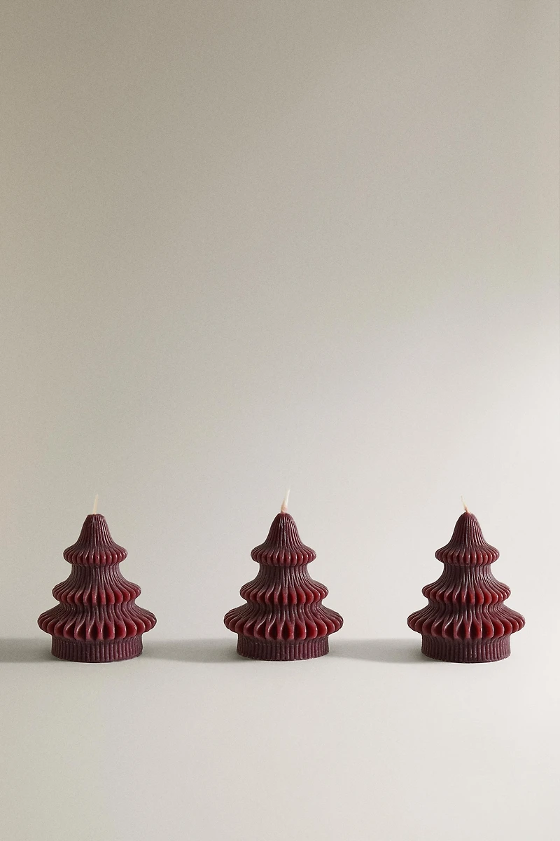 SET OF GINGERBREAD TREE SCENTED CANDLES (SET OF 3)