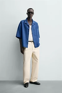 BOXY FIT TEXTURED SHIRT