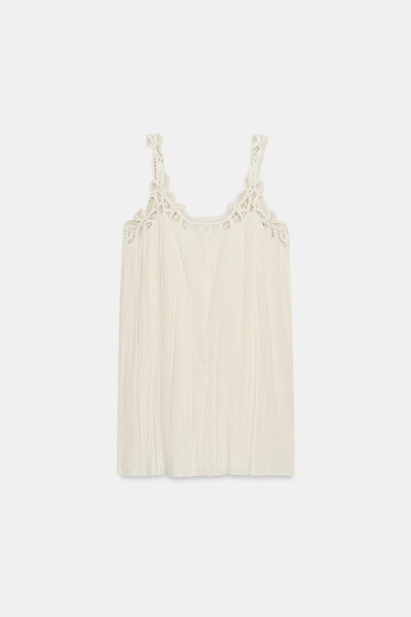 ZW COLLECTION EMBROIDERED STRAP DRESS