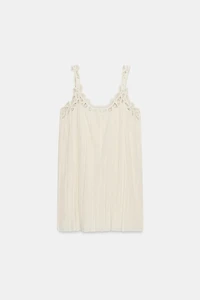 ZW COLLECTION EMBROIDERED STRAP DRESS