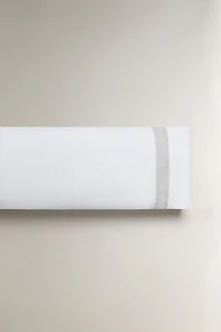 COTTON PILLOWCASE WITH LINEN BORDER