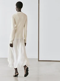 Knit dress with matching detail
