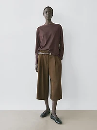 100% cotton boat neck T-shirt