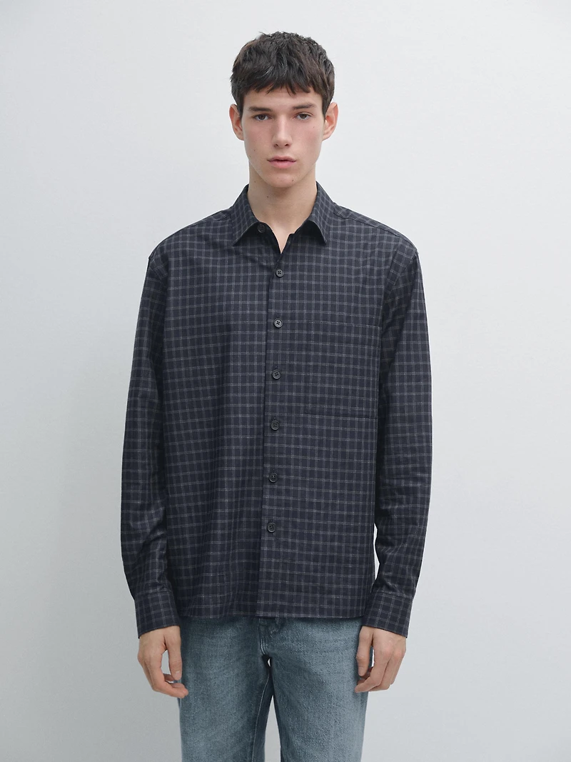 Relaxed fit check shirt