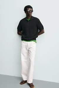REGULAR FIT TEXTURED KNIT POLO