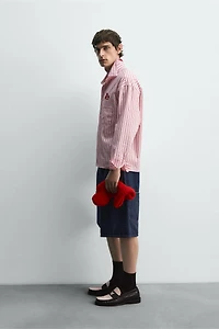 MICKEY MOUSE PATCH STRIPED SHIRT HARRY LAMBERT FOR ZARA X DISNEY