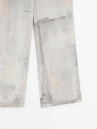 Pantalon droit fluide imprimé