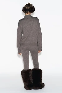 90% WOOL FLARE SKI COLLECTION PANTS