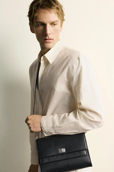 DOUBLE FLAP CROSSBODY BAG