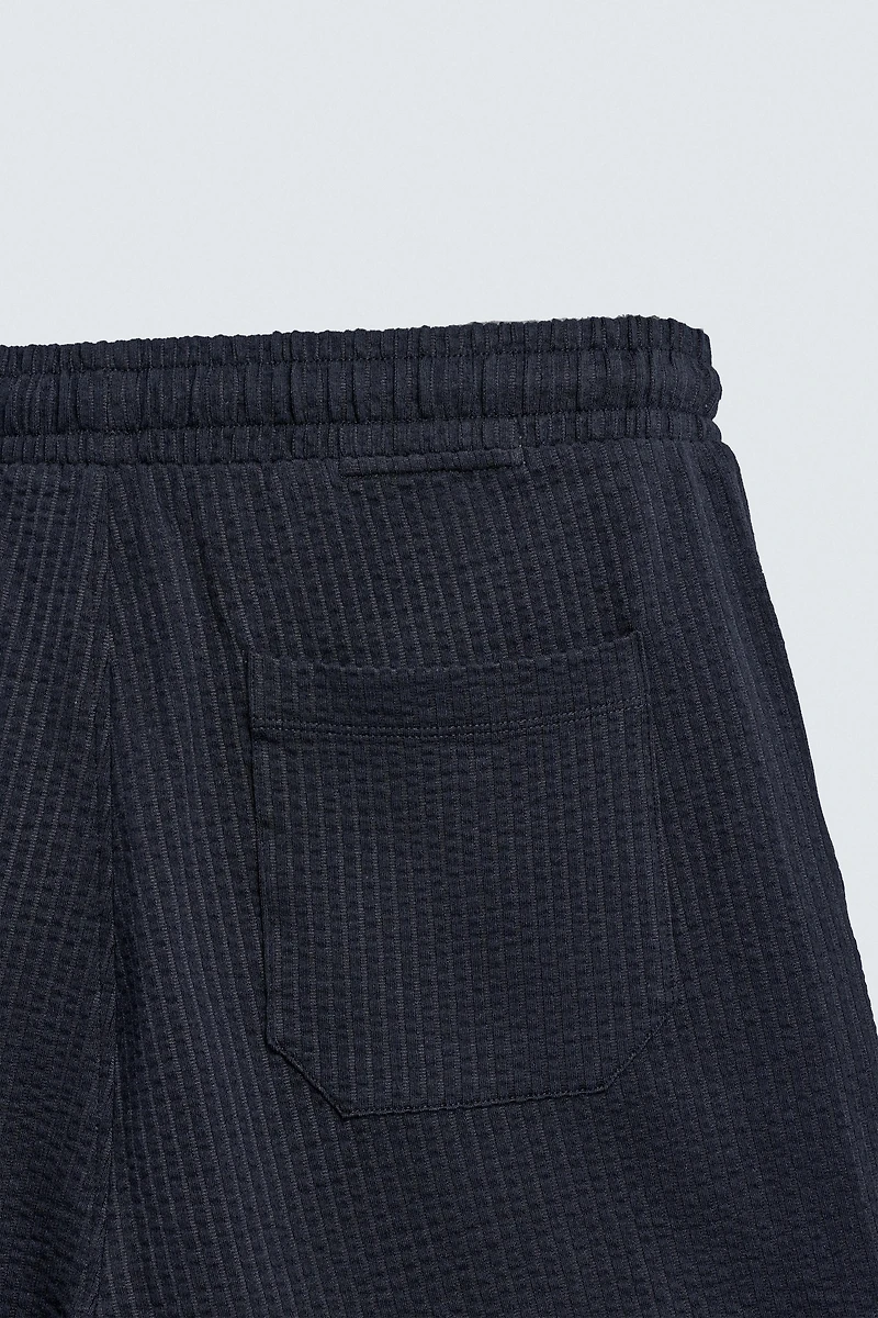 REGULAR FIT SEERSUCKER SHORTS