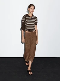 100% cotton polo shirt with striped details