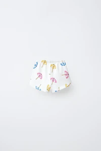 TWO-PACK PLUSH BEACH UMBRELLA & WAVE-TRIM SHORTS